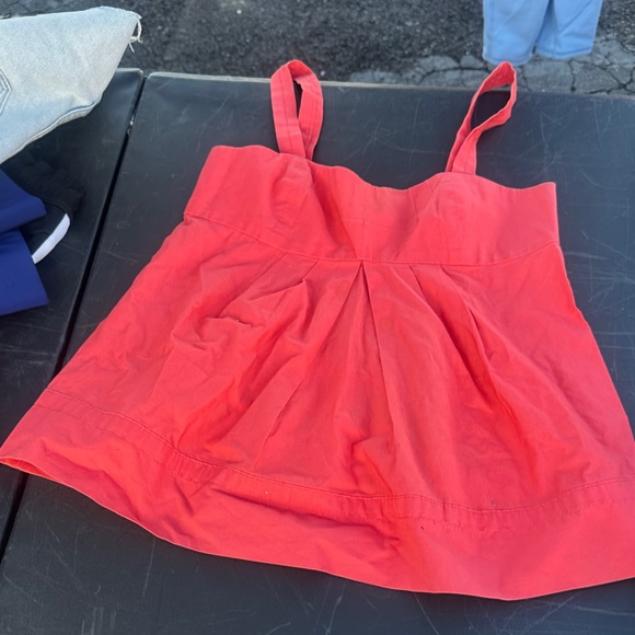 Marc By Marc Jacobs Red Pleated Tank Top - Picture 1 of 4